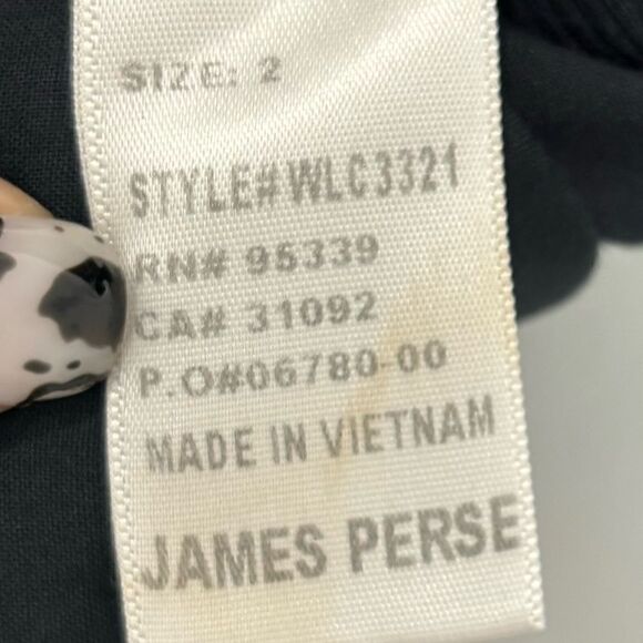 James Perse Contrast Panel Shirt in Black - Picture 10 of 10